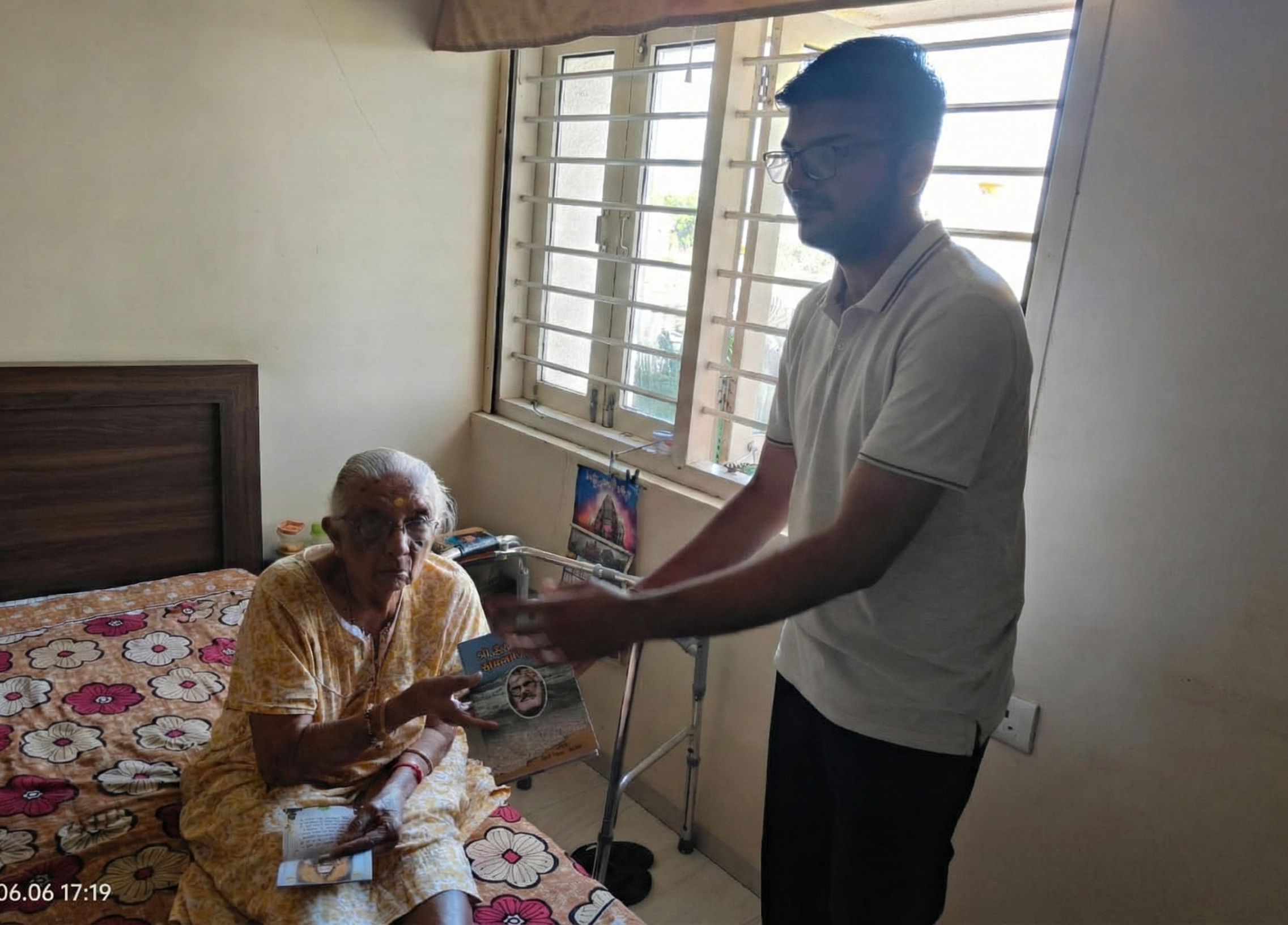 Book Distribution at Oldage Home